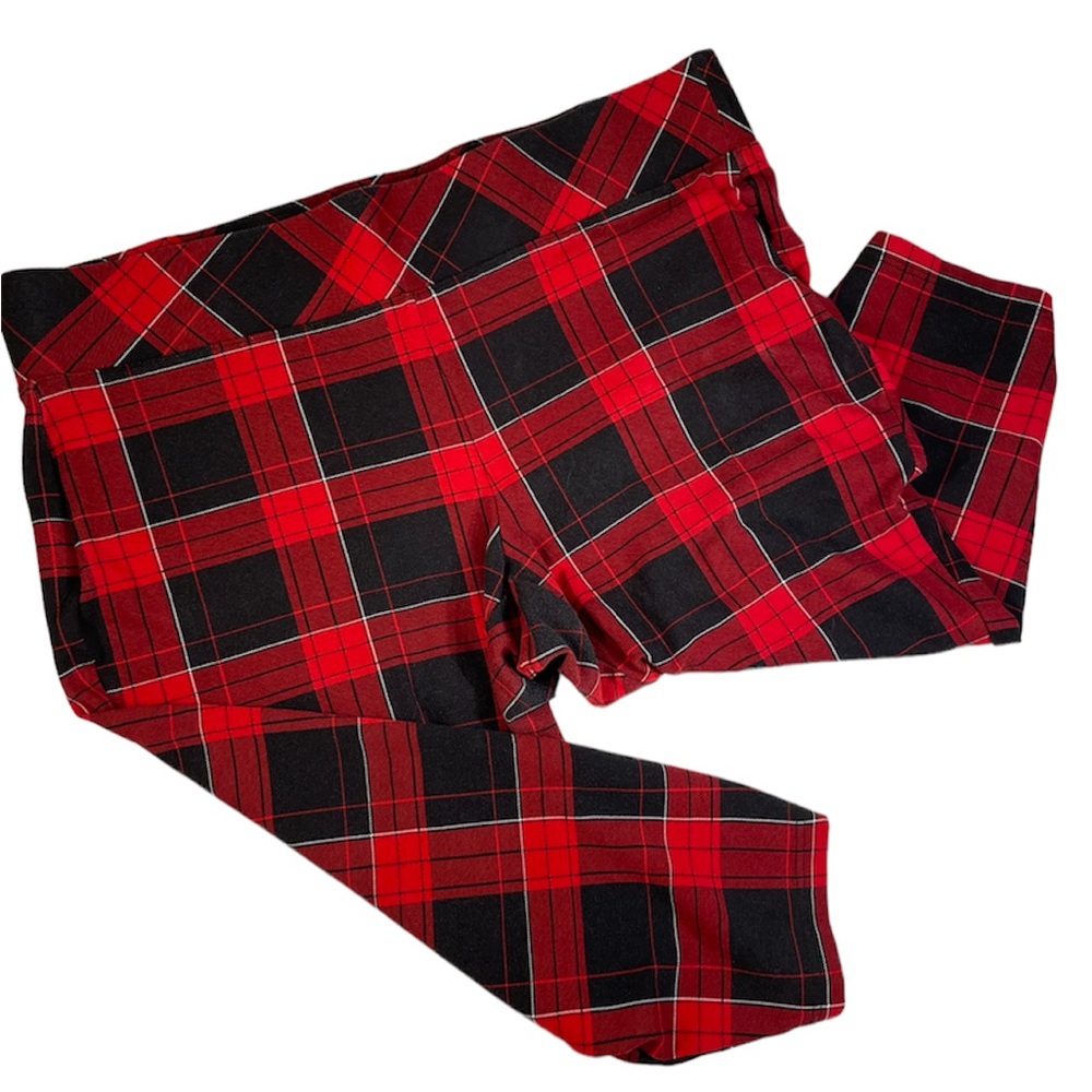 Torrid Slim Fix Pixie Premium Ponte Plaid Stretch Crop Legging Pants Size 4X
